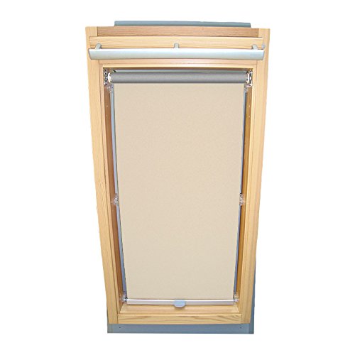 Easy-Shadow Dachfenster Abdunkelungsrollo Basis Rollo Thermo für Typ Roto WDF 735 H 735 K 73_ Größe 5/9 - in der Farbe creme von Easy-Shadow