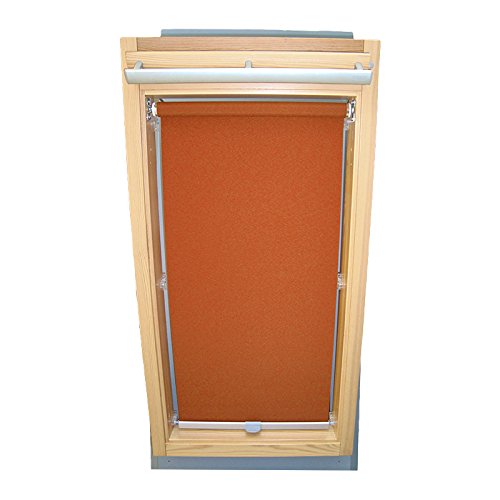 Easy-Shadow Dachfenster Abdunkelungsrollo Basis Rollo für Typ Roto WDF Designo R6 / R8 / R84 / R85 / R86 / R88 / R89 / R6_K/H R8_K/H R8_K/H SR Größe 6/11 - in der Farbe terracotta von Easy-Shadow