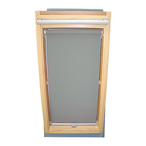 Easy-Shadow Dachfenster Abdunkelungsrollo Basis Rollo für Typ Roto WDF R4 / R7 / R45 / R48 / R75 / R78 / R4_K/H R7_K/H Größe 6/11 - in der Farbe grau von Easy-Shadow