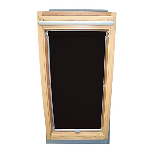 Easy-Shadow Dachfenster Abdunkelungsrollo Basis Rollo für Typ Roto WDF R4 / R7 / R45 / R48 / R75 / R78 / R4_K/H R7_K/H Größe 6/11 - in der Farbe schwarz von Easy-Shadow