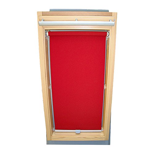 Easy-Shadow Dachfenster Sichtschutzrollo Basis Rollo für Typ Roto WDF 735 H 735 K 73_ Größe 11/14 - in der Farbe weinrot von Easy-Shadow