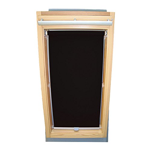 Easy-Shadow Dachfenster Sichtschutzrollo Basis Rollo für Typ Roto WDF 735 H 735 K 73_ Größe 9/14 - in der Farbe schwarz von Easy-Shadow