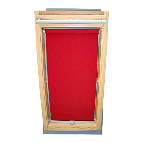 Easy-Shadow Dachfenster Sichtschutzrollo Basis Rollo für Typ Roto WDF Designo R4 / R7 / R45 / R48 / R75 / R78 / R4_K/H R7_K/H Größe 9/9 - in der Farbe weinrot von Easy-Shadow