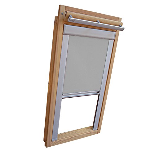 Easy-Shadow Dachfenster Verdunkelungsrollo Komfort Rollo für Typ Fakro FT/FTP/PK/FK/FE/FL/PTP Größe 06 – 78/118 (Glasmaß 62,0 x 101,3 cm) - in der Farbe grau von Easy-Shadow