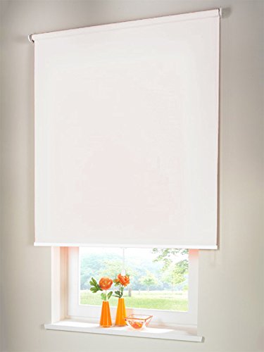 Easy-Shadow Hochwertiges Sichtschutzrollo Mittelzugrollo Springrollo Rollo Verdunkelung 180 x 260 cm / 180x260 cm weiss // Maßanfertigung von Easy-Shadow