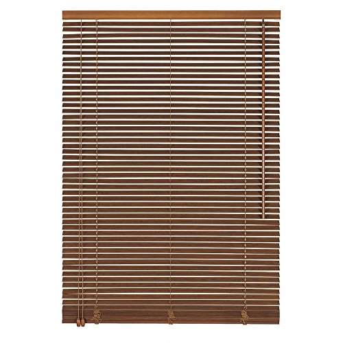 Easy-Shadow Holzjalousie Holz-Jalousie Bambus Jalousette Echtholz Rollo Jalousette 90 x 190 cm / 90x190 cm in Farbe Teak - Bedienseite Links // Maßanfertigung von Easy-Shadow