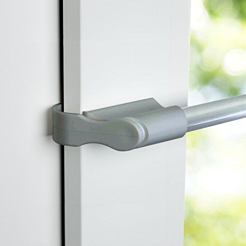Easy-Shadow - Klemmstange 10/12 mm Metall - Länge ausziehbar 50-75 cm in silber-grau - Scheibenstange Cafehausstange Teleskop-Stange für Vitrage Scheibengardine von Easy-Shadow