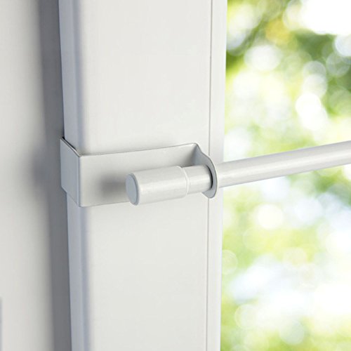 Easy-Shadow Klemmstange Easy-Fix 7/9 mm Metall - Länge ausziehbar 45-75 cm in weiß - Vitrage Gardinenstange Bistrostange ausdrehbar für Scheibengardine von Easy-Shadow