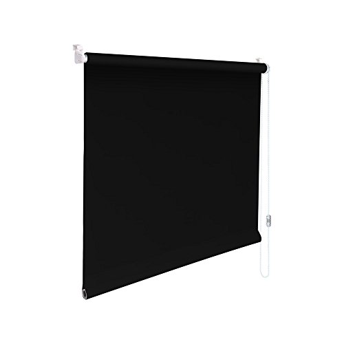 Easy-Shadow Mini-Rollo Verdunkelungsrollo Stoffmaß 90 x 200 cm mit PVC Seitenschienen - SCHWARZ lichtundurchlässig - Minirollo Rollo ohne Bohren inklusive 2 Stück Klemmträger Easy-Shadow Mini-Rollo Verdunkelungsrollo Stoffmaß 90 x 200 cm mit PVC Seitenschienen - SCHWARZ lichtundurchlässig - Minirollo Rollo ohne Bohren inklusive 2 Stück Klemmträger von Easy-Shadow