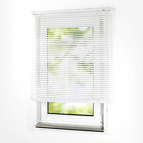 Easy-Shadow PVC Jalousie Breite 45 x 220 cm Höhe in Farbe weiß - 25 mm Lamellen - Kunststoffjalousie Fensterjalousie von Easy-Shadow