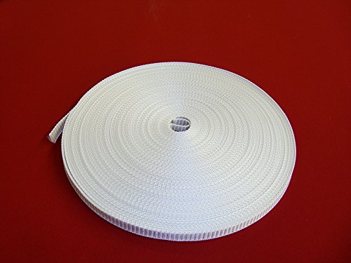 Easy-Shadow – Rolladengurt Breite 23 mm x Länge 10 m - weiß extrem Gurt für Rollladen Gurtband 10 Meter Gurtzugband Zugband für Rolladen Rolladenwickler Aufzuggurt Minigurt Gurtzug Gurtzugband - weiß von Easy-Shadow