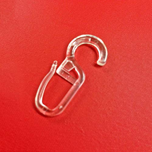 Easy-Shadow – 100 Stück Faltenlegehaken mit 10 mm Öse für Gardinenringe Gardinenhaken 10mm für Stilgarnituren – transparent von Easy-Shadow