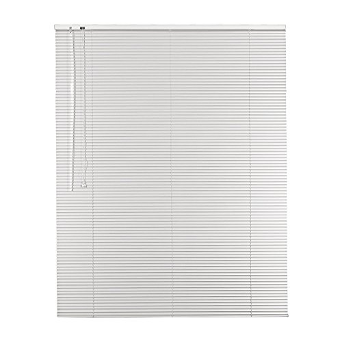 Original Easy-Shadow Aluminium Jalousie 16 mm Lamellen Breite 120 x 130 cm Höhe in Farbe weiss - Bedienseite links - Fensterjalousie Jalousette Jalousien Alu-Jalousien Alu-Jalousetten Fenster Rollo Lamellenbreite 16mm / Maßanfertigung von Easy-Shadow