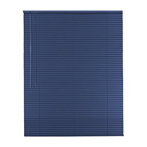 Original Easy-Shadow Aluminium Jalousie Jalousette Breite 130 x 200 cm Höhe in Farbe blau - Bedienseite links - Fensterjalousie Jalousien Alu-Jalousien Alu-Jalousetten Fenster Rollo Lamellenbreite 25 mm Lamellen / Maßanfertigung von Easy-Shadow