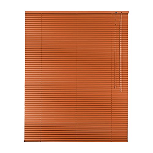 Original Easy-Shadow Aluminium Jalousie Jalousette Breite 140 x 200 cm Höhe in Farbe terracotta - Bedienseite rechts - Fensterjalousie Jalousien Alu-Jalousien Alu-Jalousetten Fenster Rollo Lamellenbreite 25 mm Lamellen / Maßanfertigung von Easy-Shadow