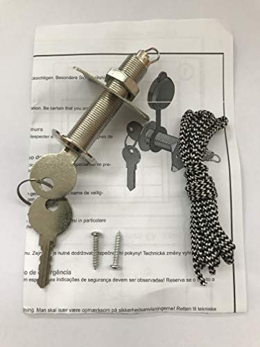 Steckschloss Notentriegelung Notentriegelungsschloss 13mm max. 50mm Tordicke Rademacher Nice Seip BFT Liftmaster Sommer Novoferm Tormatic von Easy-Tec