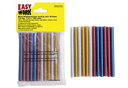 Easy Work 262232 Mini-Klebesticks farbig Glitze von Easy Work