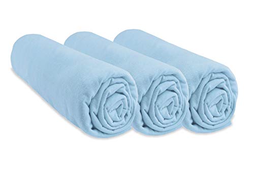 3 Spannbetttücher Baumwolle für Kinderbett 60 x 120 – 8 Farben erhältlich von Easy dort