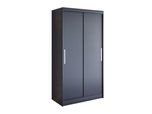 Easy4You K1 100 cm Schwarz Schiebetüren Kleiderschrank 100x200x58 cm Schlafzimmermöbel, Aufbewahrung - Mehrzweckschrank - Farbe: Schwarz Easy4You K1 100 cm Schwarz Schiebetüren Kleiderschrank 100x200x58 cm Schlafzimmermöbel, Aufbewahrung - Mehrzweckschrank - Farbe: Schwarz von Easy4You