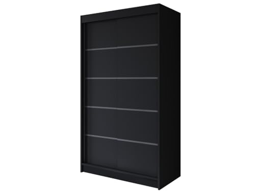 Easy4You P4 120 cm Schwarz Schiebetüren Kleiderschrank 120x200x58 cm Schlafzimmermöbel, Aufbewahrung - Mehrzweckschrank - Farbe: Schwarz Easy4You P4 120 cm Schwarz Schiebetüren Kleiderschrank 120x200x58 cm Schlafzimmermöbel, Aufbewahrung - Mehrzweckschrank - Farbe: Schwarz von Easy4You
