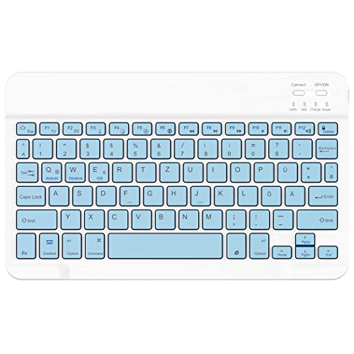 EasyAcc Bluetooth Tastatur, Kompatibel mit Windows/Android/iOS, Kabellose Farblich Passende Bluetooth - Tastatur, Layout Tablets, Himmelblau EasyAcc Bluetooth Tastatur, Kompatibel mit Windows/Android/iOS, Kabellose Farblich Passende Bluetooth - Tastatur, Layout Tablets, Himmelblau von EasyAcc