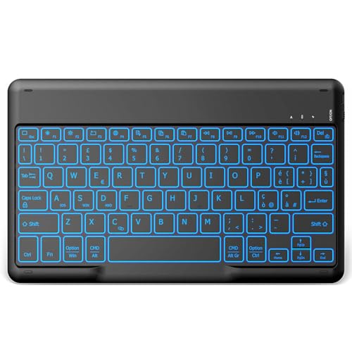 EasyAcc Bluetooth-Tastatur, kabellose Bluetooth-Tastatur kompatibel mit Windows/Android/iOS, Tastatur mit Italien Layout Tablets, Tastatur mit 80cm TapeC-Kabel, Hintergrundbeleuchtung EasyAcc Bluetooth-Tastatur, kabellose Bluetooth-Tastatur kompatibel mit Windows/Android/iOS, Tastatur mit Italien Layout Tablets, Tastatur mit 80cm TapeC-Kabel, Hintergrundbeleuchtung von EasyAcc