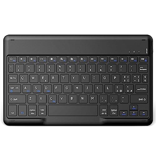 EasyAcc Bluetooth-Tastatur, kabellose Bluetooth-Tastatur kompatibel mit Windows/Android/iOS, Tastatur mit Italien Layout Tablets, Schwarz EasyAcc Bluetooth-Tastatur, kabellose Bluetooth-Tastatur kompatibel mit Windows/Android/iOS, Tastatur mit Italien Layout Tablets, Schwarz von EasyAcc