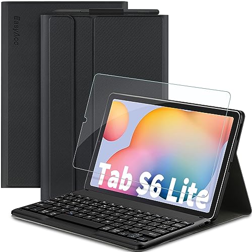 EasyAcc Spanisch Tastatur Hülle Beleuchtet Kompatibel mit Samsung Galaxy Tab S6 Lite 10,4 Zoll 2024/2022/2020 SM-P610N P615N, Wiederaufladbare Bluetooth Funkta von EasyAcc