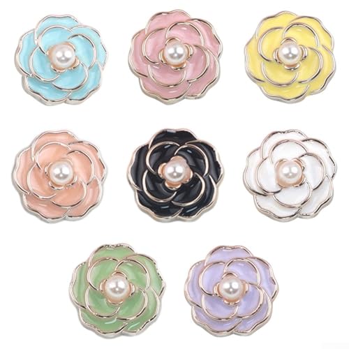 10 Strass-Blumen für Perlenverzierungen, flache Rückseite, für Hochzeit, Scrapbooking, Kartenherstellung und dekorative Anwendungen (blau) von EasyByMall