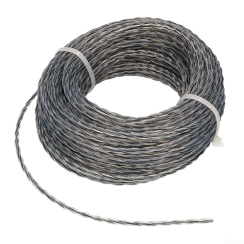 2 Sets Kernverstärkter Rasentrimmer-Faden, 2,0–3,0 mm x 15 m (30 m) Fadenspule, für Freischneider Professionell (15 m x 2 mm x 2 Stück) von EasyByMall