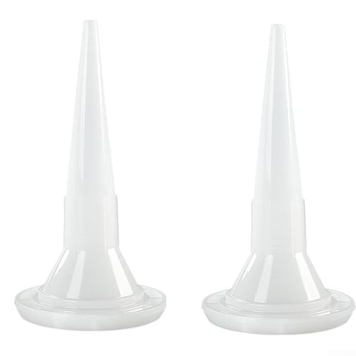 2 Stück Klebemunddüsenspitzen aus Kunststoff für Strukturkleber, geeignet für weichen Kleber im Bau und Heimwerker (2 Stück) von EasyByMall