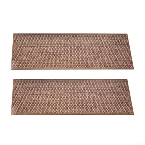 2 anpassbare rutschfeste Stufenmatten für die Sicherheit auf Treppen (beige) von EasyByMall