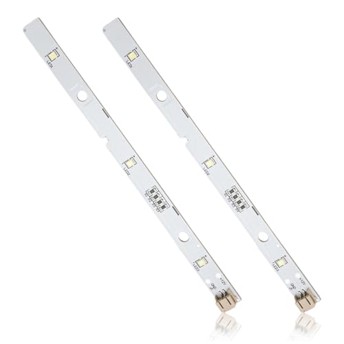LED-Lichtleiste für Kühlschrank, 2x Kühlschrank-LED-Lichtleiste, kompatibel mit Rongsheng für Hisense Kühlschrank, Ersatz-LED-Lichtstreifen, MDDZ-162A 1629348 1529227 DC12V, 160x10mm von EasyByMall