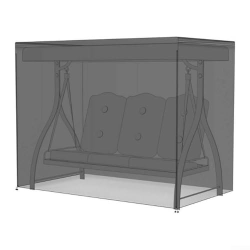 EasyByMall 3-Sitzer-Hollywoodschaukel-Abdeckung, 420D, winddicht, UV-Schutz, strapazierfähig, groß, für Garten, Terrasse, Schaukel, Sitzbezug (220 x 125 x 170 cm) von EasyByMall
