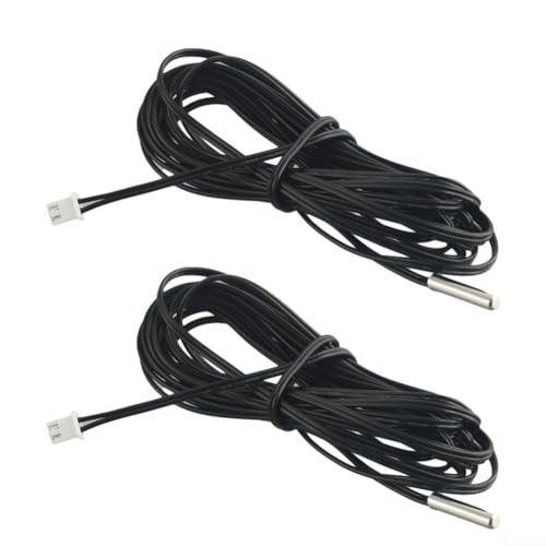 3 Stück 10K 3950 Thermistor Temperatursensoren mit PVC-Draht und Anti-Rost-Edelstahlgehäuse zur Messung von Temperatur 25 bis 125 Grad Celsius Geräte 3 Stück 10K 3950 Thermistor Temperatursensoren mit PVC-Draht und Anti-Rost-Edelstahlgehäuse zur Messung von Temperatur 25 bis 125 Grad Celsius Geräte von EasyByMall