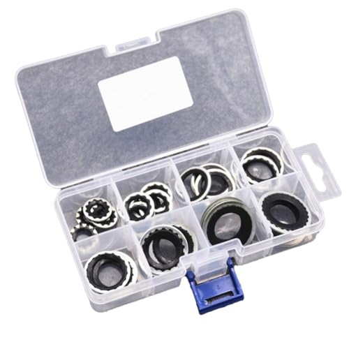 30 Stück AC Seal Washer Sortiment Essential Dichtungen für Klimaanlage Wartung (schwarz) von EasyByMall