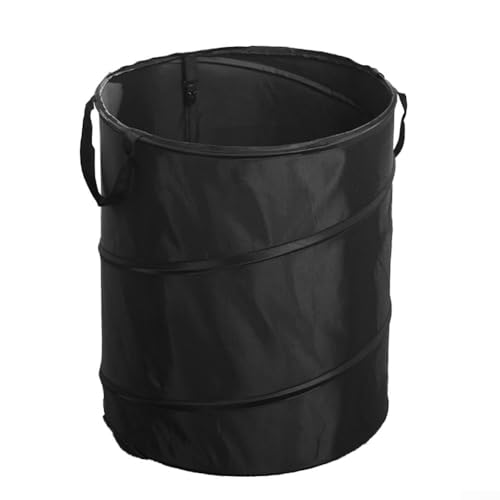 38 Liter leichter Mülleimer für den Außenbereich, faltbar und einfach zu verstauen, perfekt zum Sammeln von Abfällen während Aktivitäten (schwarz) von EasyByMall