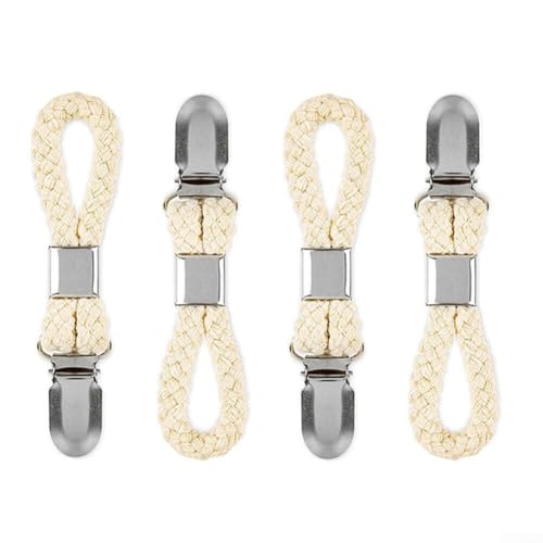 4 Stück Handtuchhalter Clips, Metall Kleiderhalter für Badezimmer und Küche Handtücher Design von EasyByMall