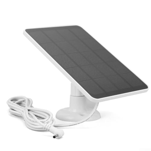 4 W Solarpanel mit 3 Meter Kabel für Ring-Türklingel, kompaktes Design für einfache Installation (schwarz) von EasyByMall