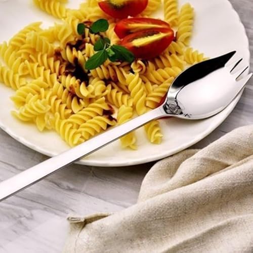 5-teiliges Edelstahl-Göffel-Set für Suppe, Salat, Nudellöffel und Gabel, Besteck für Geschirr 5-teiliges Edelstahl-Göffel-Set für Suppe, Salat, Nudellöffel und Gabel, Besteck für Geschirr von EasyByMall