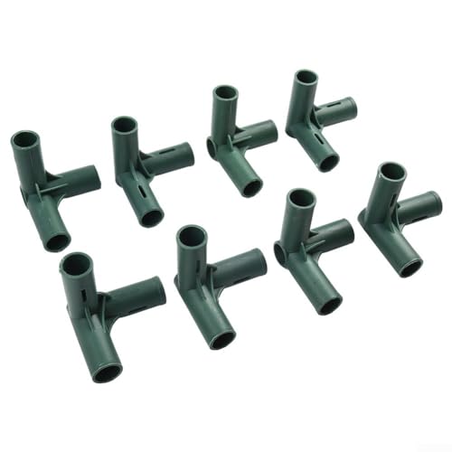 8 Stück Gewächshausverbinder 19 mm, solide Unterstützung für Reben, PVC-Rohrverschraubung (1#) von EasyByMall