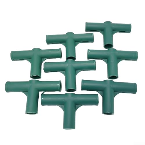 8 Stück Gewächshausverbinder 19 mm, solide Unterstützung für Reben, PVC-Rohrverschraubung (3#) von EasyByMall