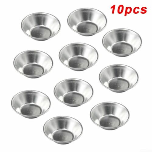 Aluminium-Backformen-Set mit 10 Eierkuchen für Formen, ideal für Kekse und Obstkuchen von EasyByMall