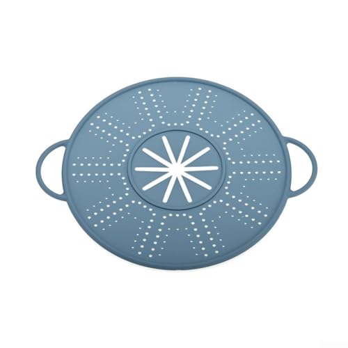 Auslaufstopfen Silikon Deckel Abdeckung Multifunktions Küchenwerkzeug Überlaufschutz Auslaufstopfen Topfdeckel für Pfannen und Töpfe Kochen (blau) von EasyByMall
