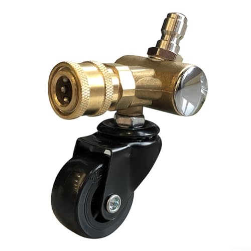 Auto Untergestell Reinigung Schwenkrad 1/4 Zoll Hochdruckreiniger Adapter Unterboden Autowäsche Wasser Besen Schwarz von EasyByMall