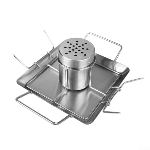 Bierdosenhalter, 19 x 19 x 10 cm, Edelstahl, für Holzkohlegrill, Ofen und Bräter, vielseitiges Kochen von EasyByMall