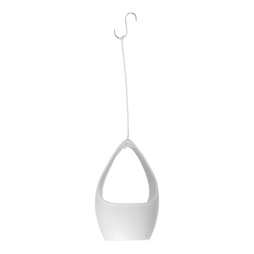Blumenampel Blumentopf für Garten aus Kunststoff mit verstellbarer Höhe und Haken (1 Tasse) von EasyByMall