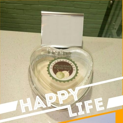 Cupcake-Förmchen aus Aluminiumfolie, herzförmige Backformen mit Deckel, für 100 ml Kreationen (rotes Herz) von EasyByMall