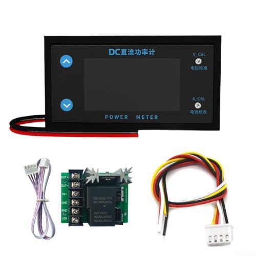 DC-Leistungsmesser, 80 x 43 x 15 mm, 4-stelliger DC-Leistungsmesser, Voltmeter, verstellbare Kalibrierung, elektronischer Amperemeter (Paket von B) von EasyByMall