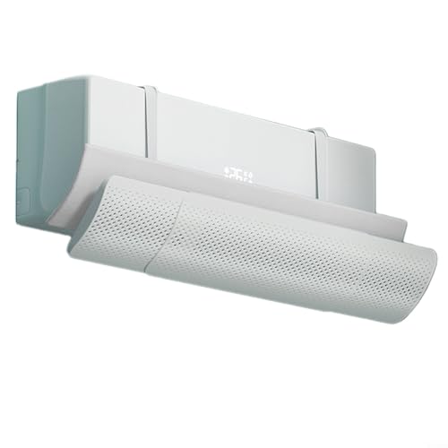Durchflussabweiser für Klimaanlage, geteilte Schallwandschutz, verstellbarer skalierbarer Flügel für wandmontierte Klimaanlagen (Baumwollfilter) von EasyByMall